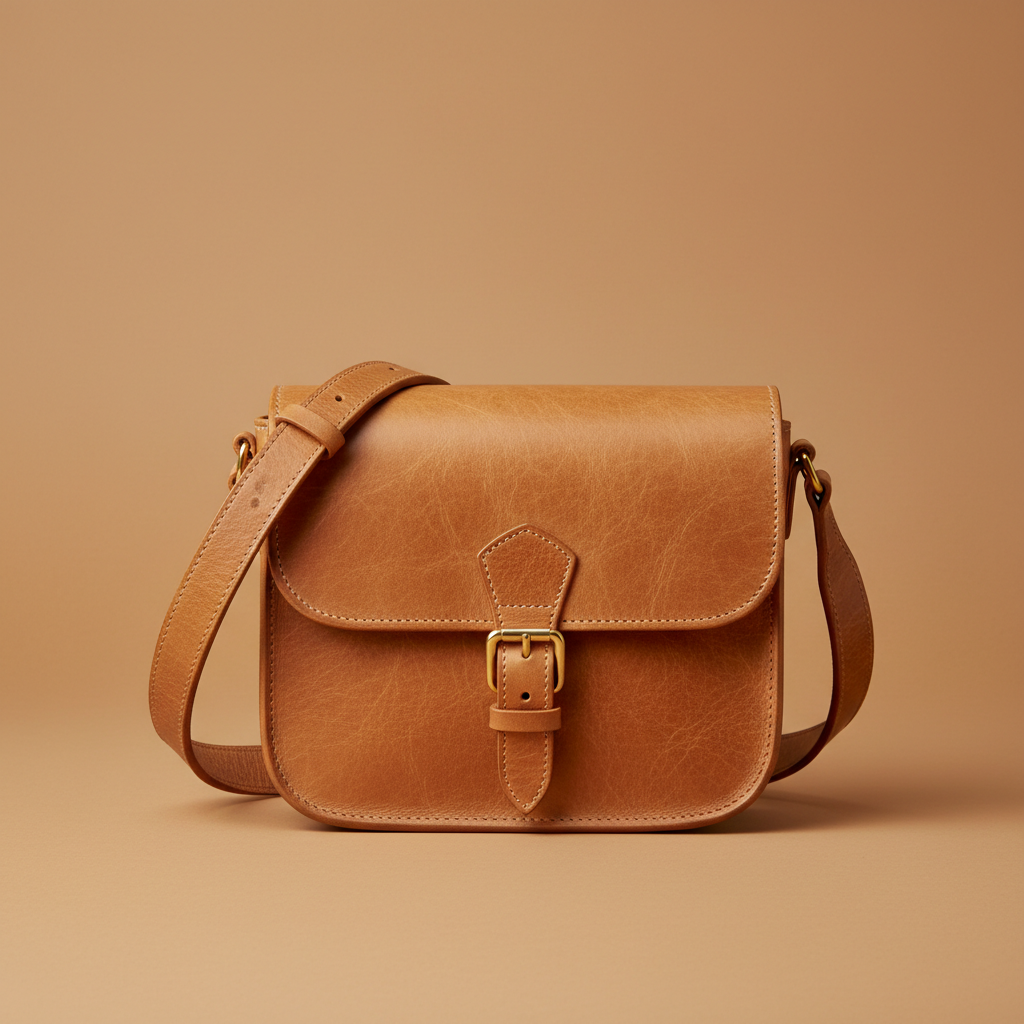 Besace Cuir Fauve