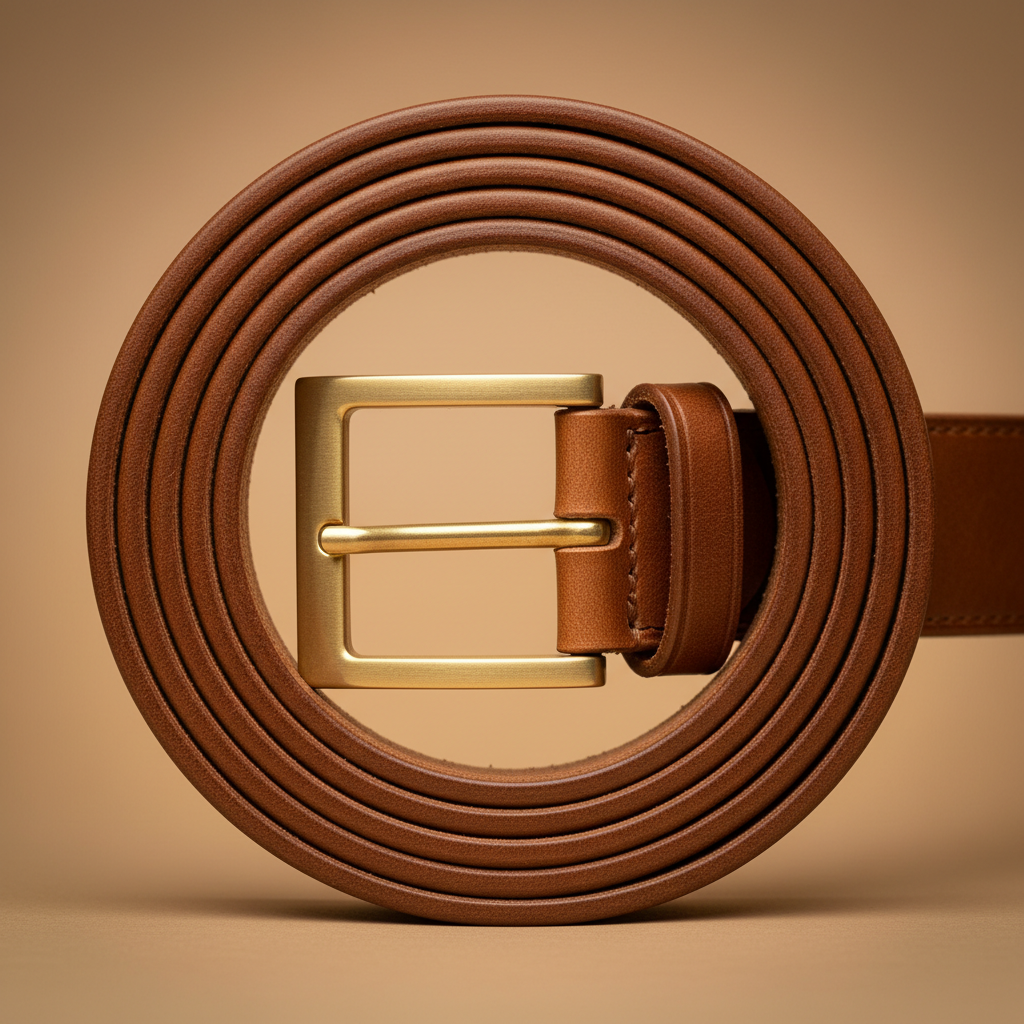 Ceinture Cuir Boucle Laiton