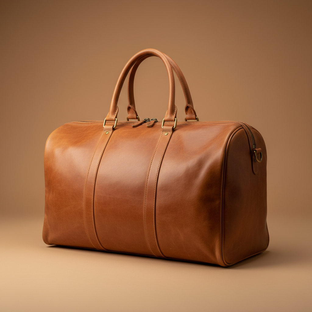Sac Week-end Cuir Fauve