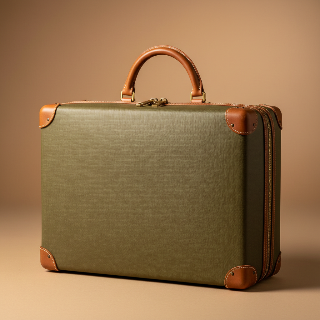 Valise Cabine Toile & Cuir